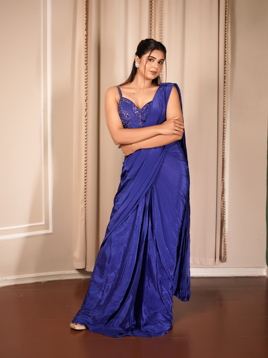 Midnight Allure Saree Set