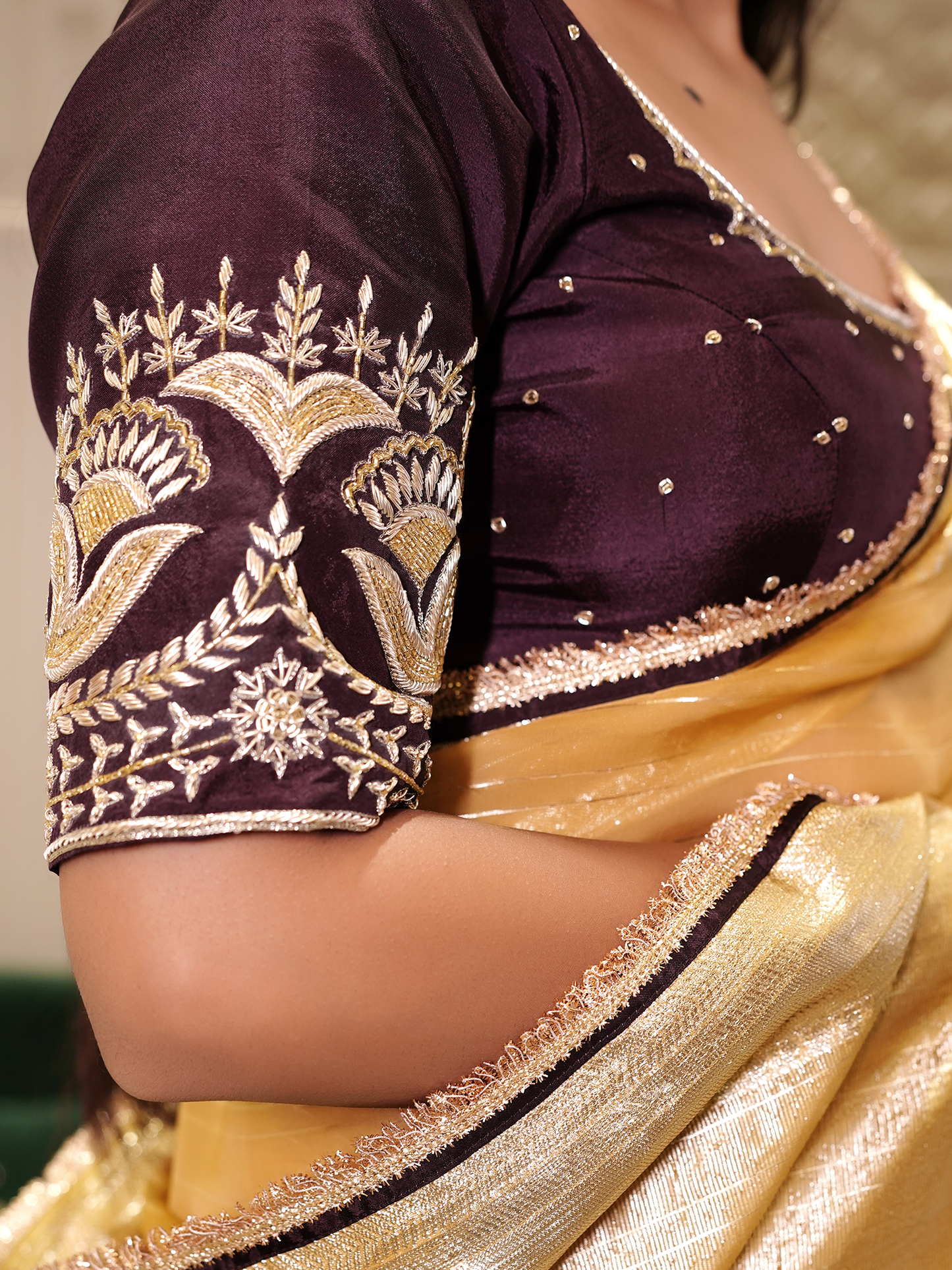 Golden Glow: Saree Set