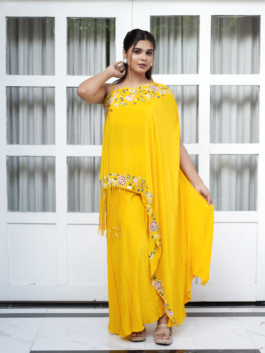 Sunehri Charm Drape Set