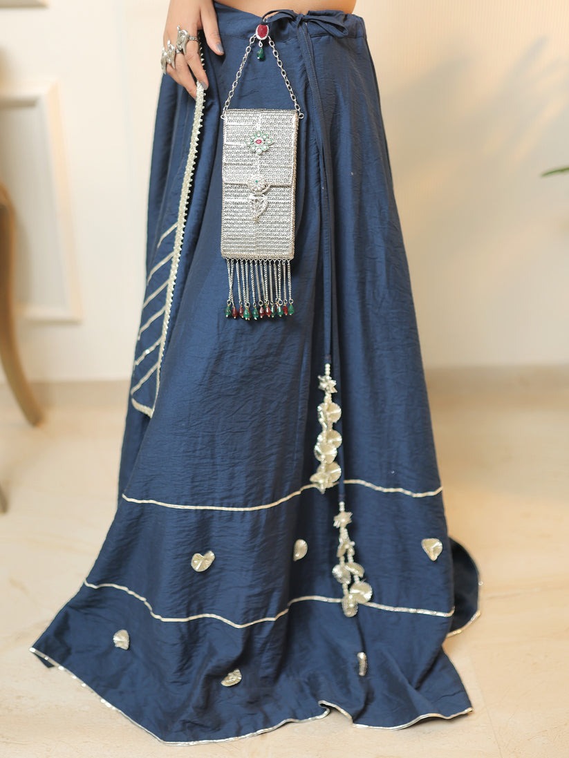 Noor-e-Neel – Beige & Blue Ajrakh Set