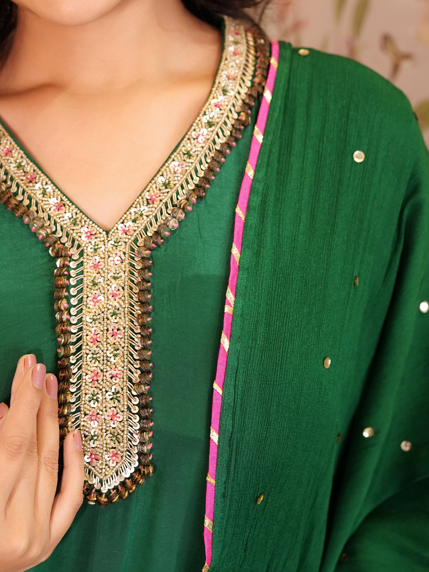Emerald Majesty: Kurta Set