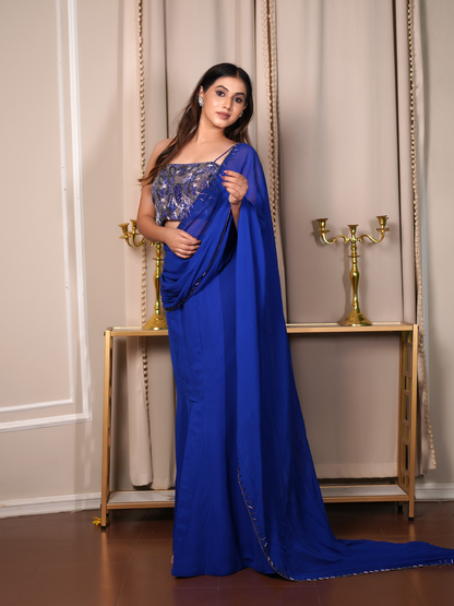 Midnight Allure Saree Set