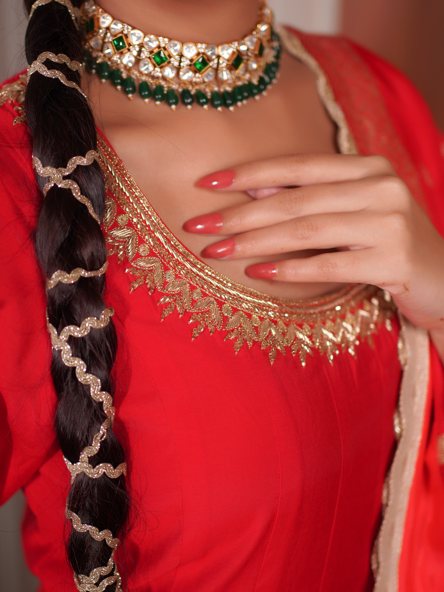 Gulmohar Glow Anarkali Set