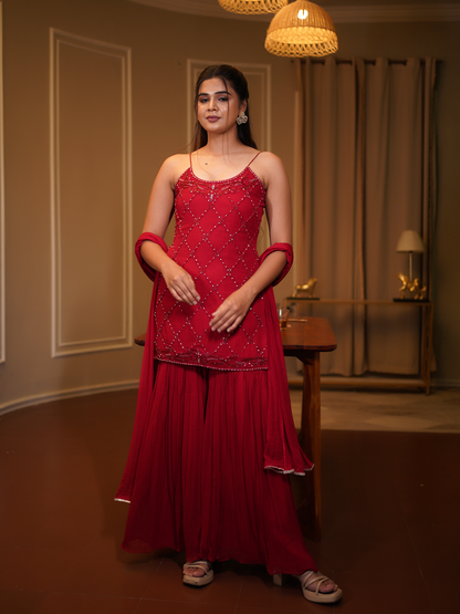 Ruby Riwaaz Sharara Set