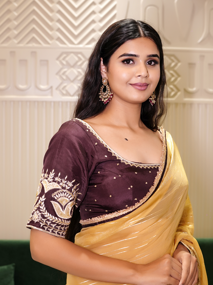 Golden Glow: Saree Set