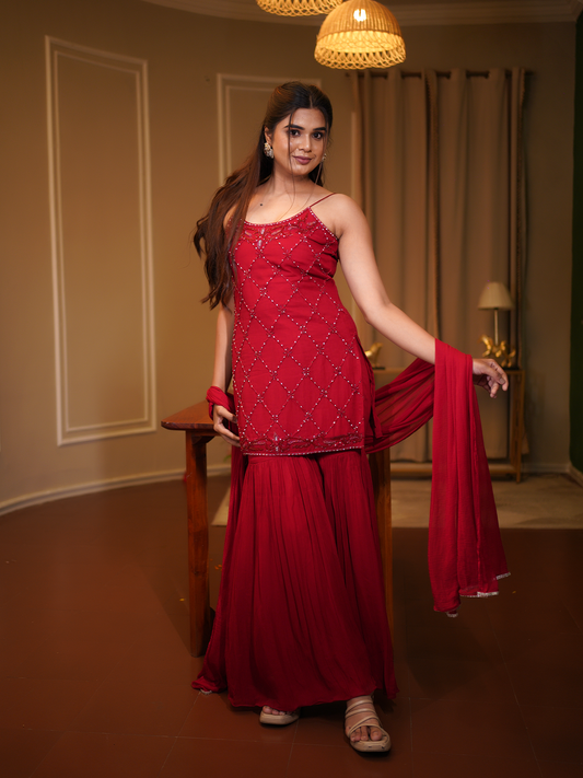 Ruby Riwaaz Sharara Set