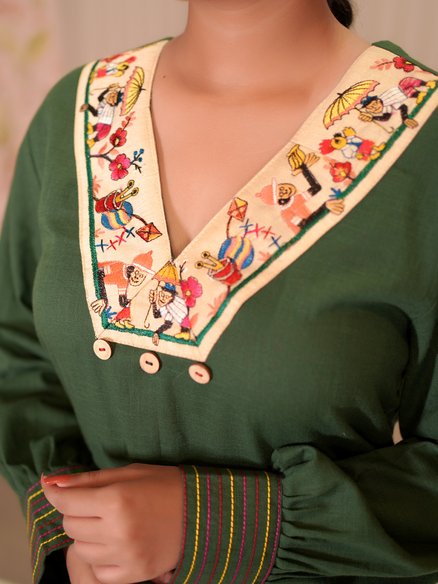 Mehfil – Olive Green Kurta Set