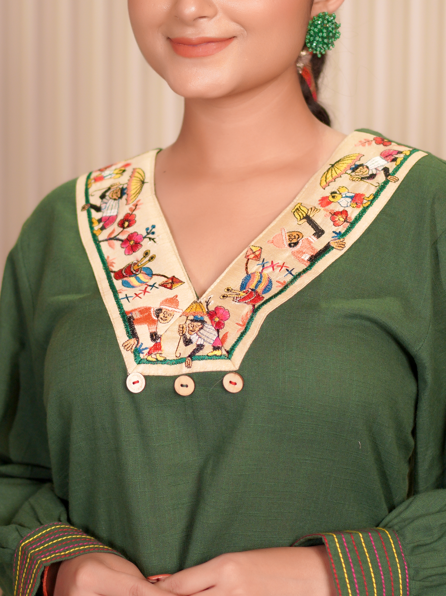 Mehfil – Olive Green Kurta Set