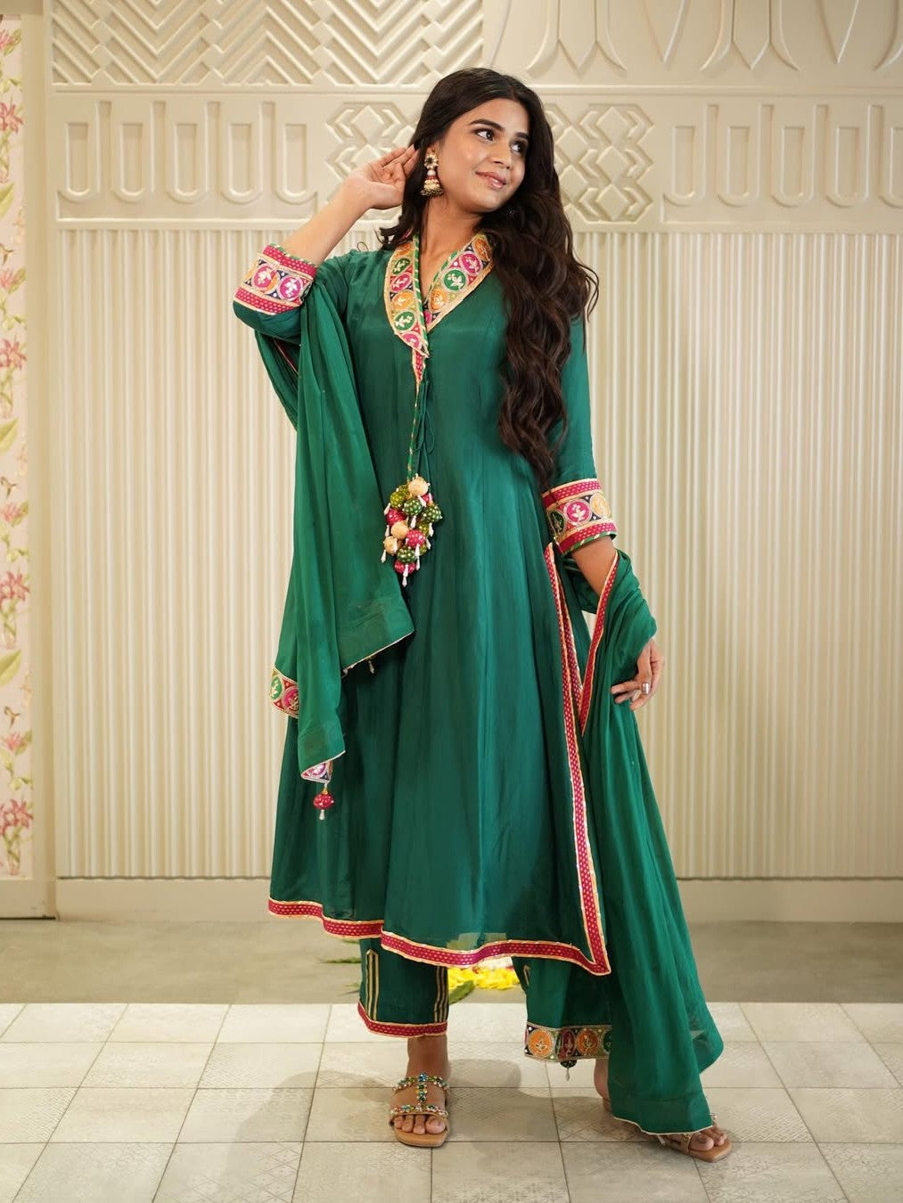 Mehefil Green Charm  Kurta Set