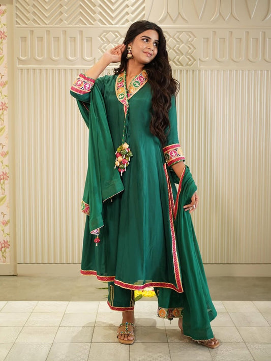 Mehefil Green Charm  Kurta Set