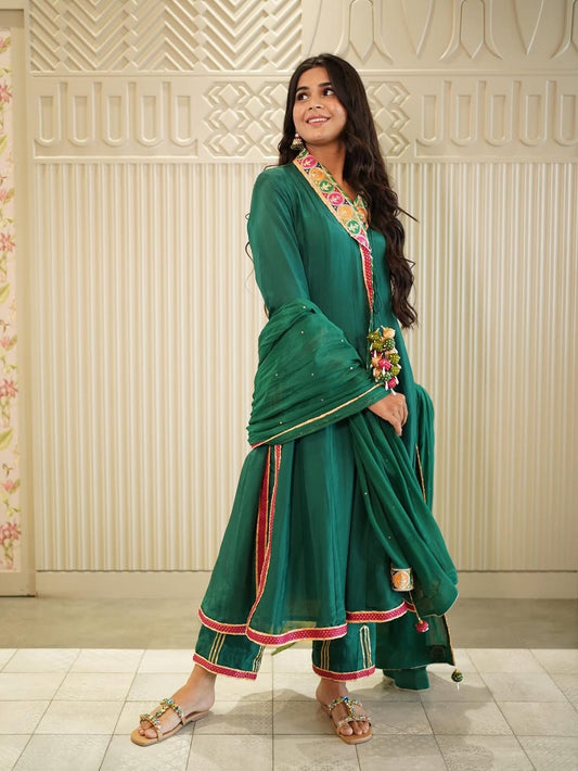 Mehefil Green Charm  Kurta Set
