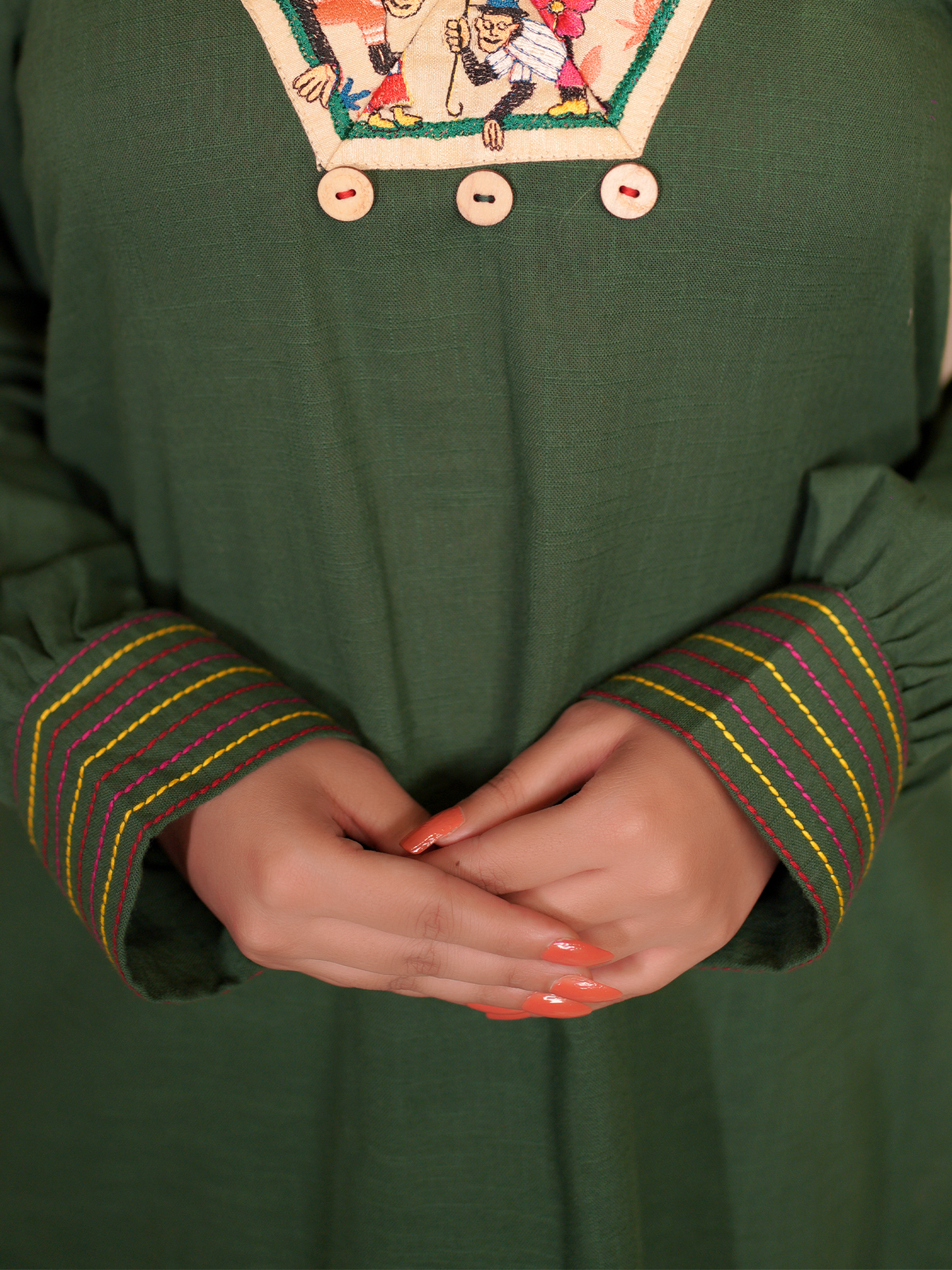 Mehfil – Olive Green Kurta Set