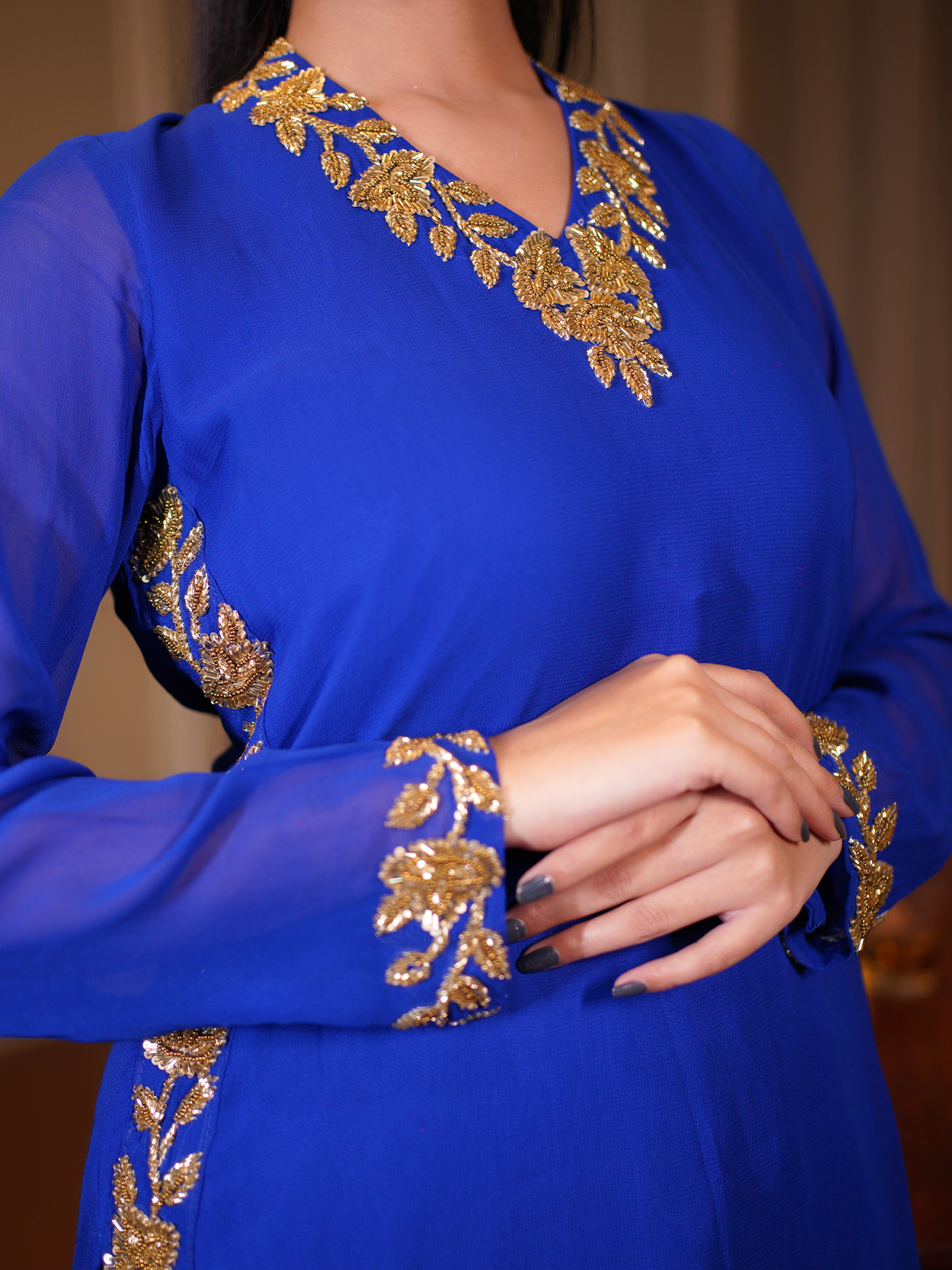 Midnight Bloom Farsi Suit Set