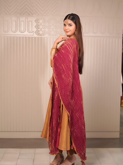 Golden Maroon Aura Set