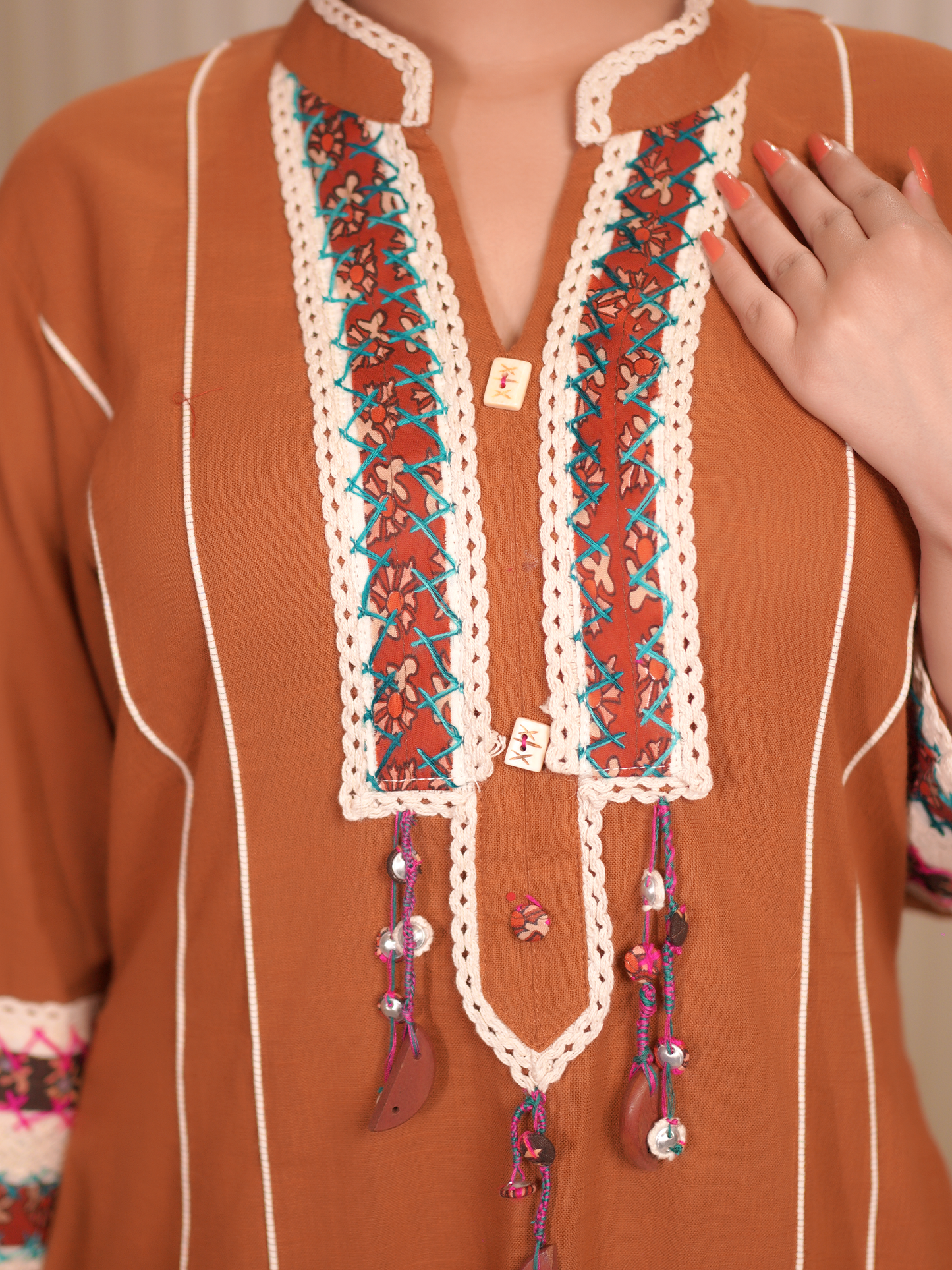 Zehra – Rust Brown Kurta Set