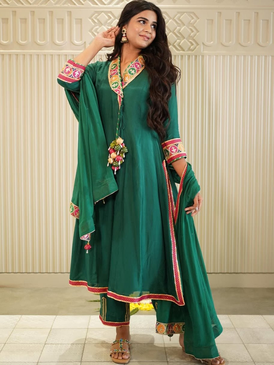Mehefil Green Charm  Kurta Set