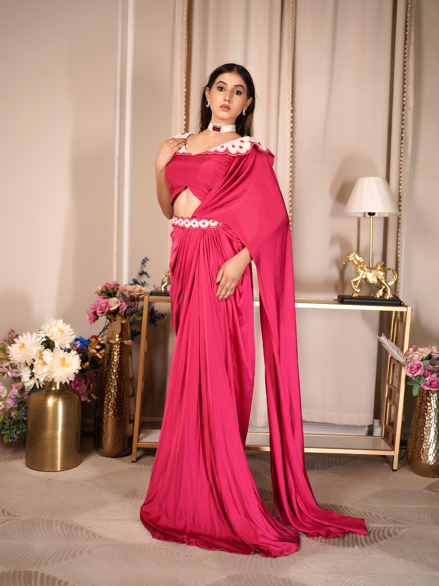 Roseate Ruffle Drape Set