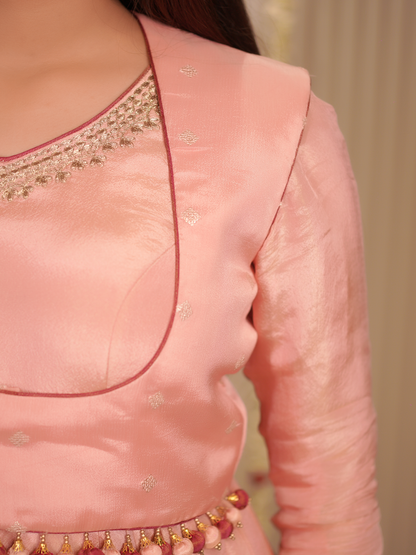 Blush Rose Handcrafted Anarkali Set