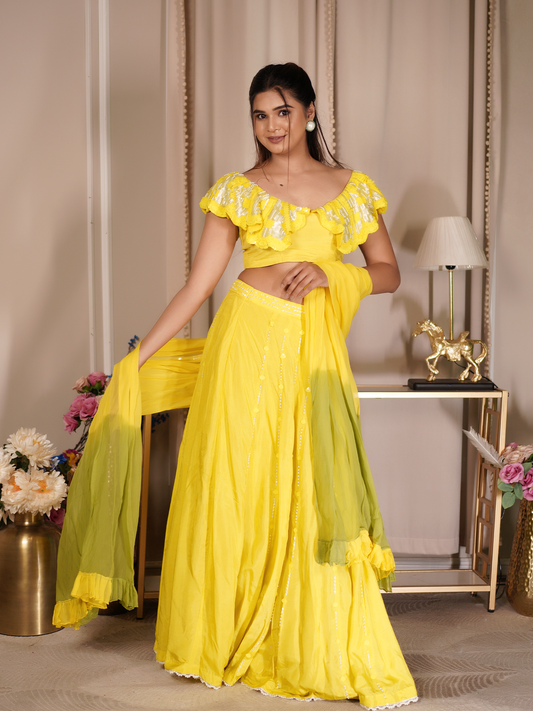 Sunshine Ruffle Lehenga Set