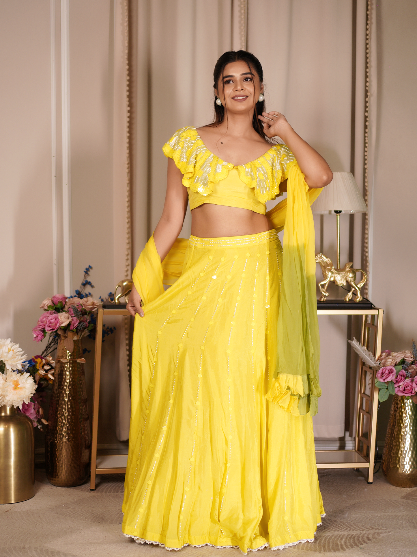 Sunshine Ruffle Lehenga Set