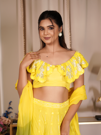 Sunshine Ruffle Lehenga Set