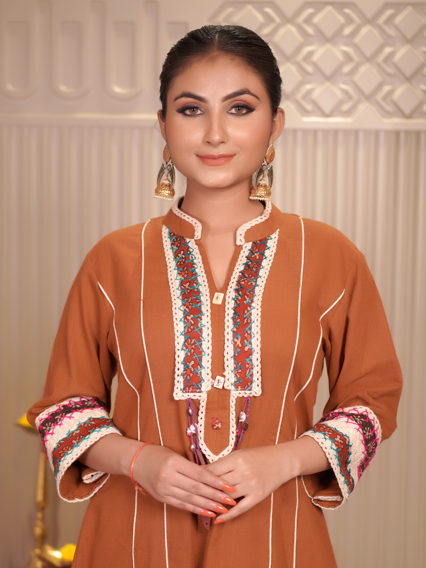 Zehra – Rust Brown Kurta Set