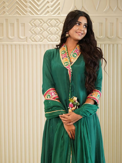 Mehefil Green Charm  Kurta Set