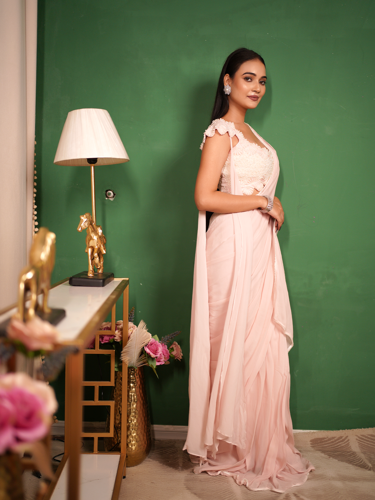 Blush Whisper Drape Set