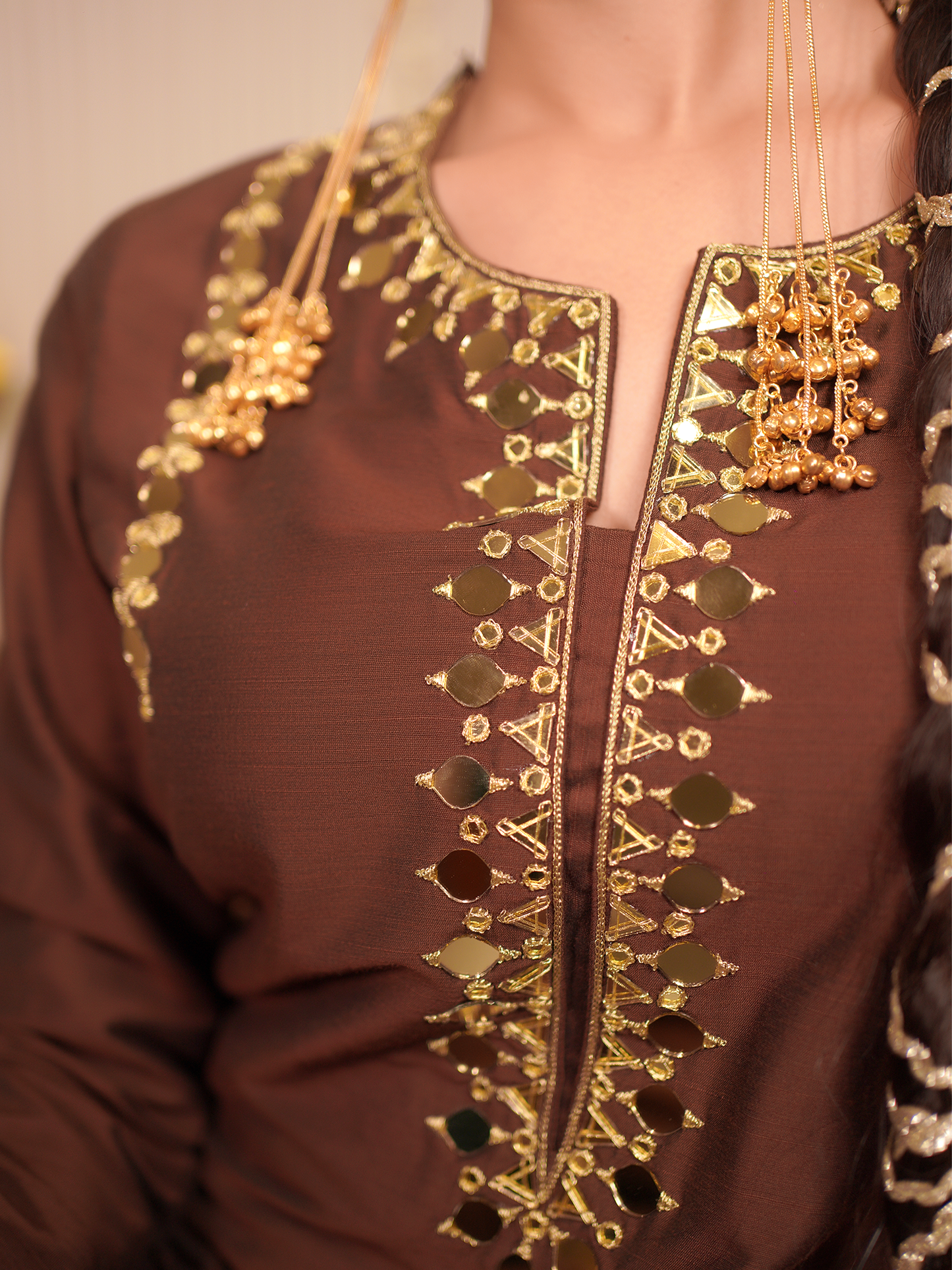 Tamarind Silk – Brown Kurta Set