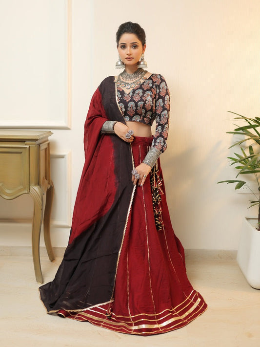 Ruby Paisley Heritage Lehenga