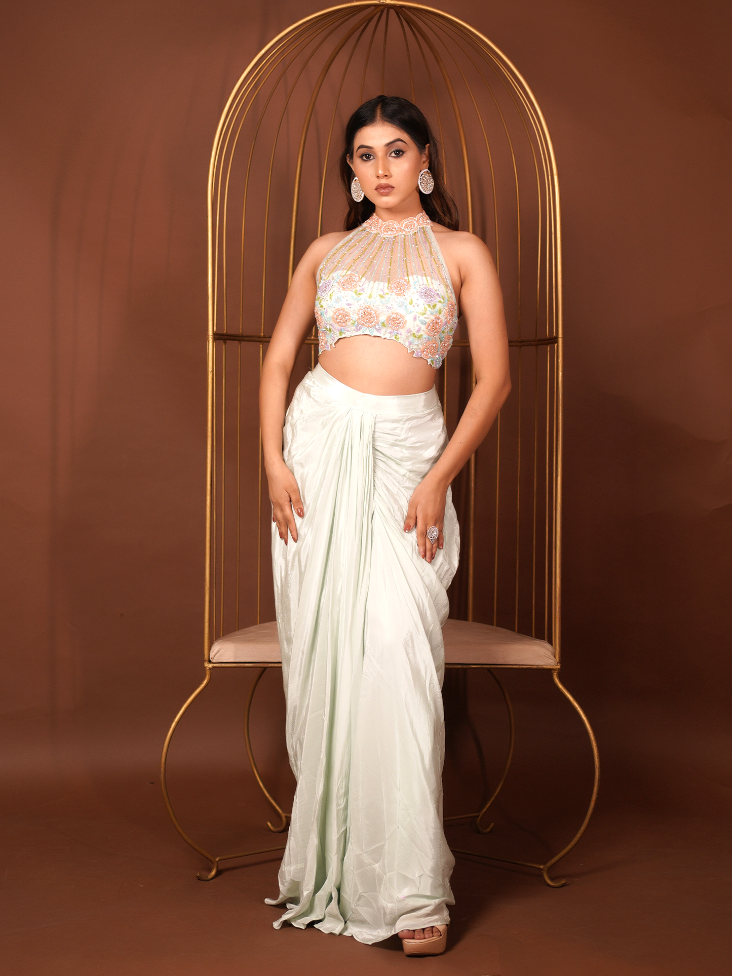 Sage Bloom Skirt Set