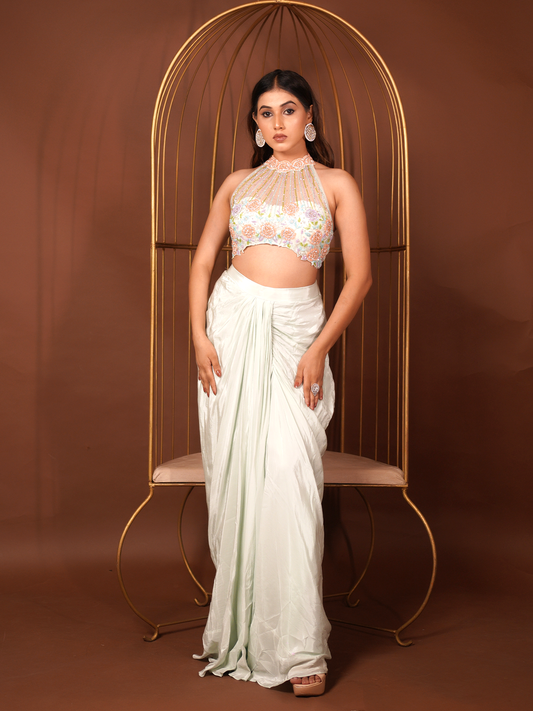 Sage Bloom Skirt Set