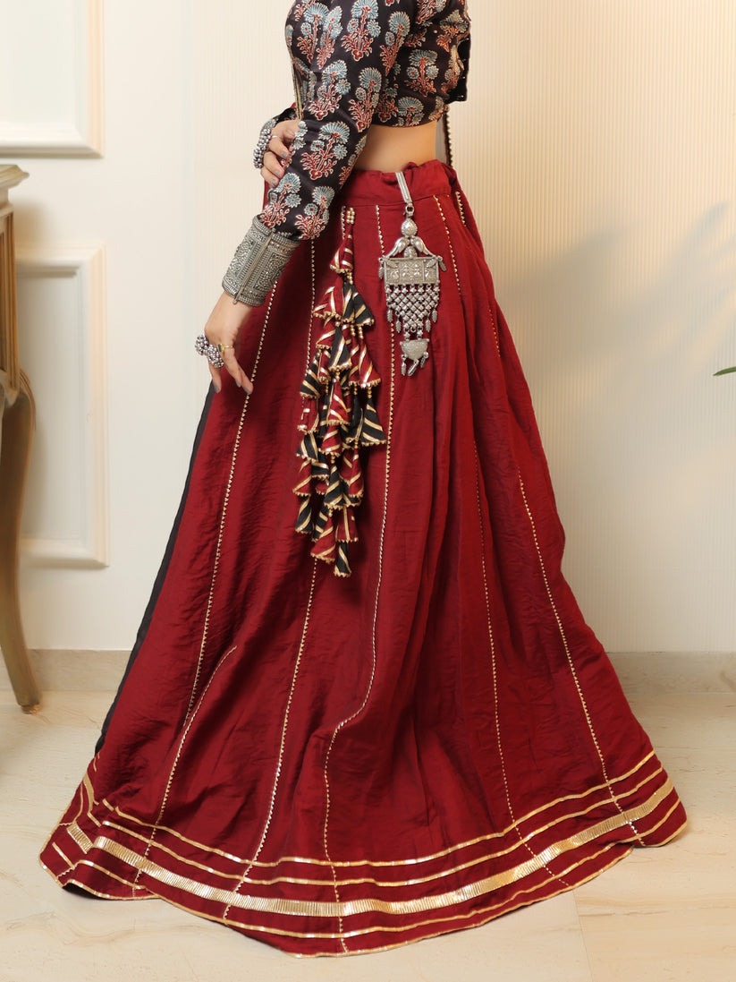 Ruby Paisley Heritage Lehenga