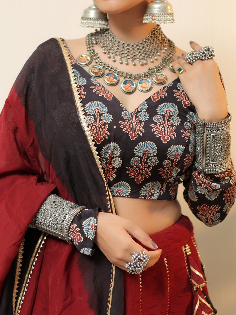 Ruby Paisley Heritage Lehenga