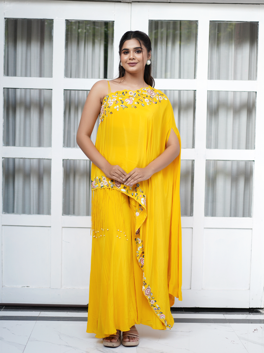 Sunehri Charm Drape Set