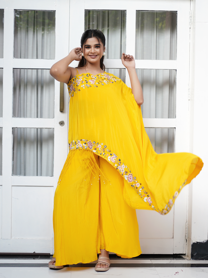 Sunehri Charm Drape Set