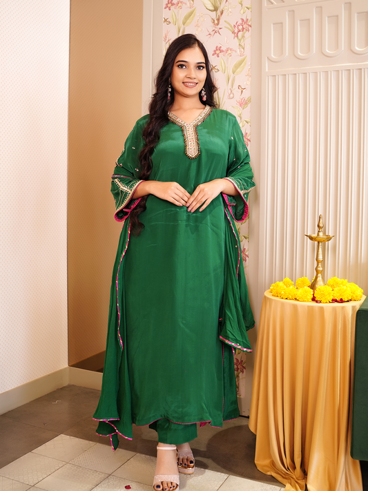Emerald Majesty: Kurta Set
