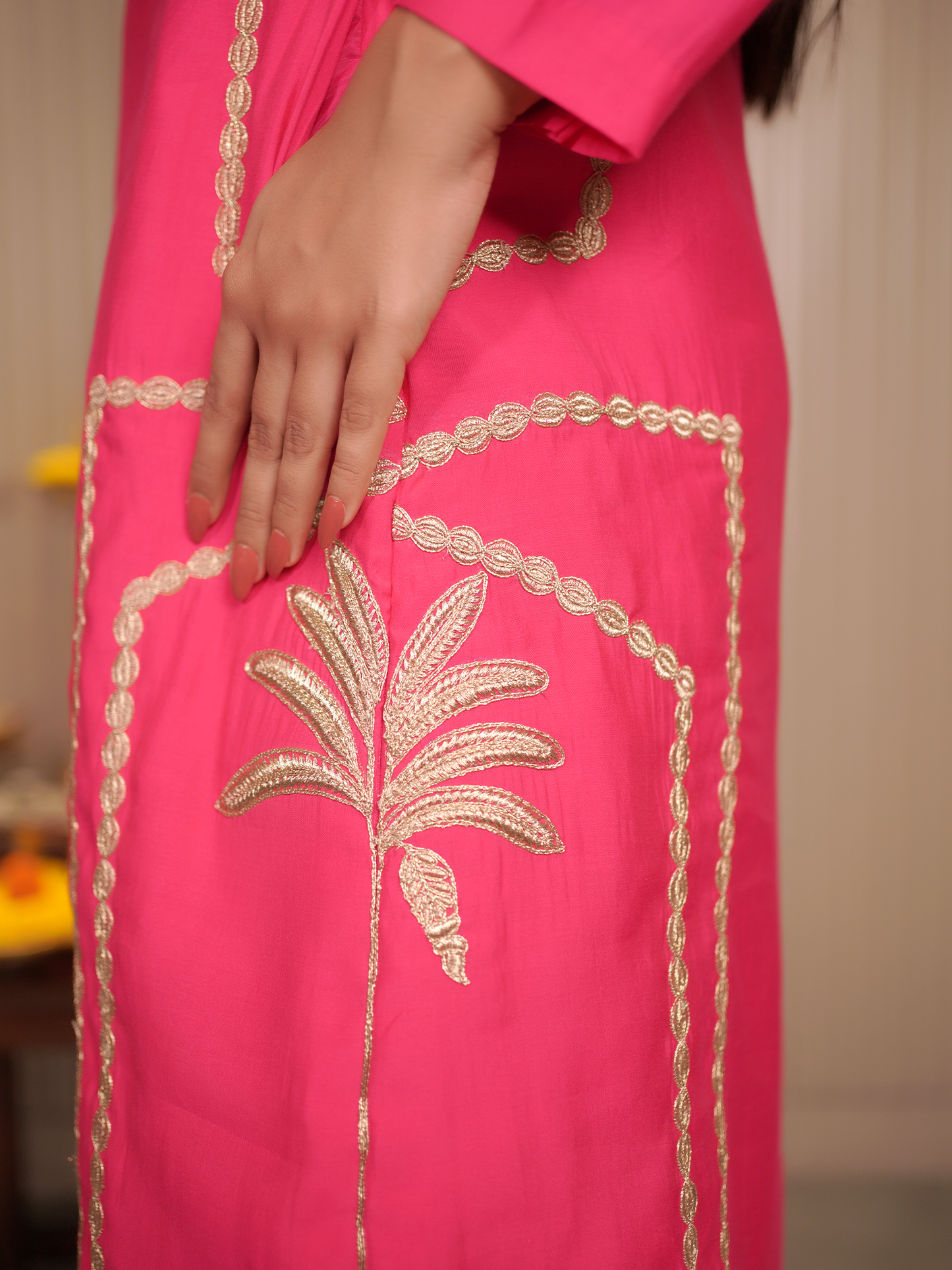 Gulabi Baag – Handcrafted Zari Kurta Set