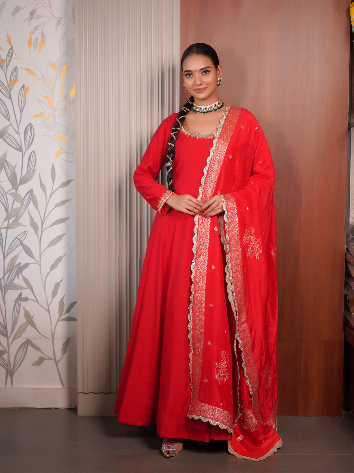 Gulmohar Glow Anarkali Set