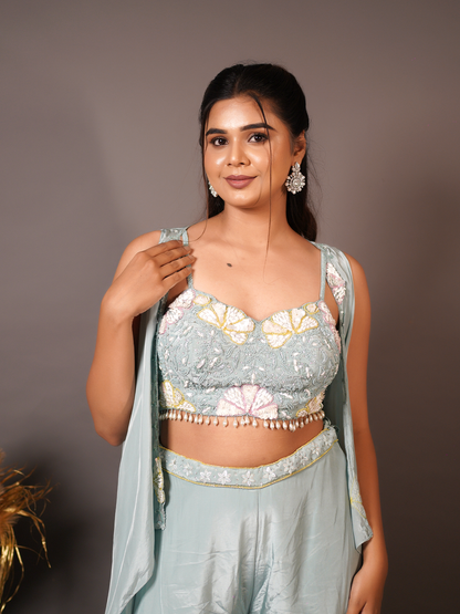 Aqua Gleam Co-ord Set