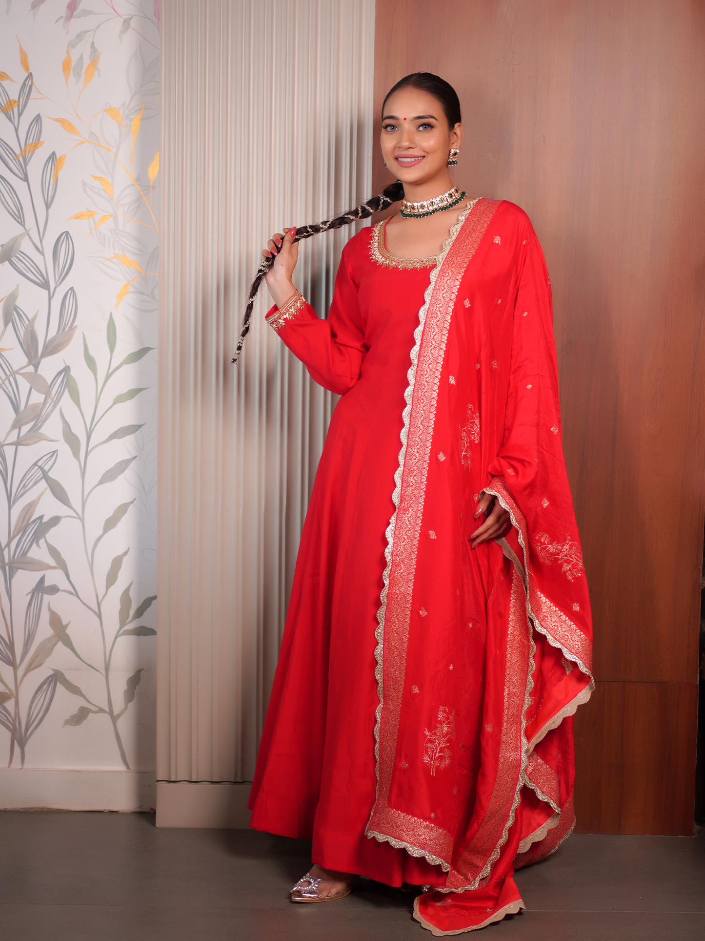 Gulmohar Glow Anarkali Set