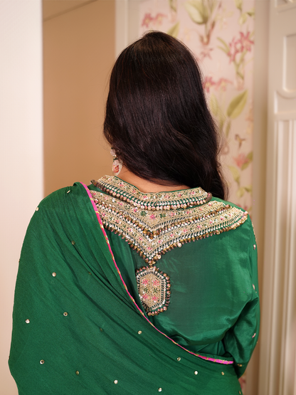 Emerald Majesty: Kurta Set