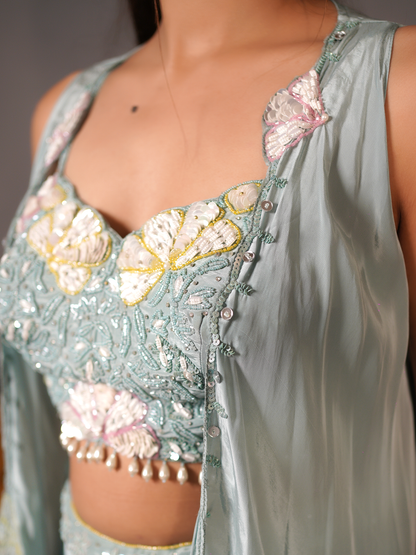 Aqua Gleam Co-ord Set