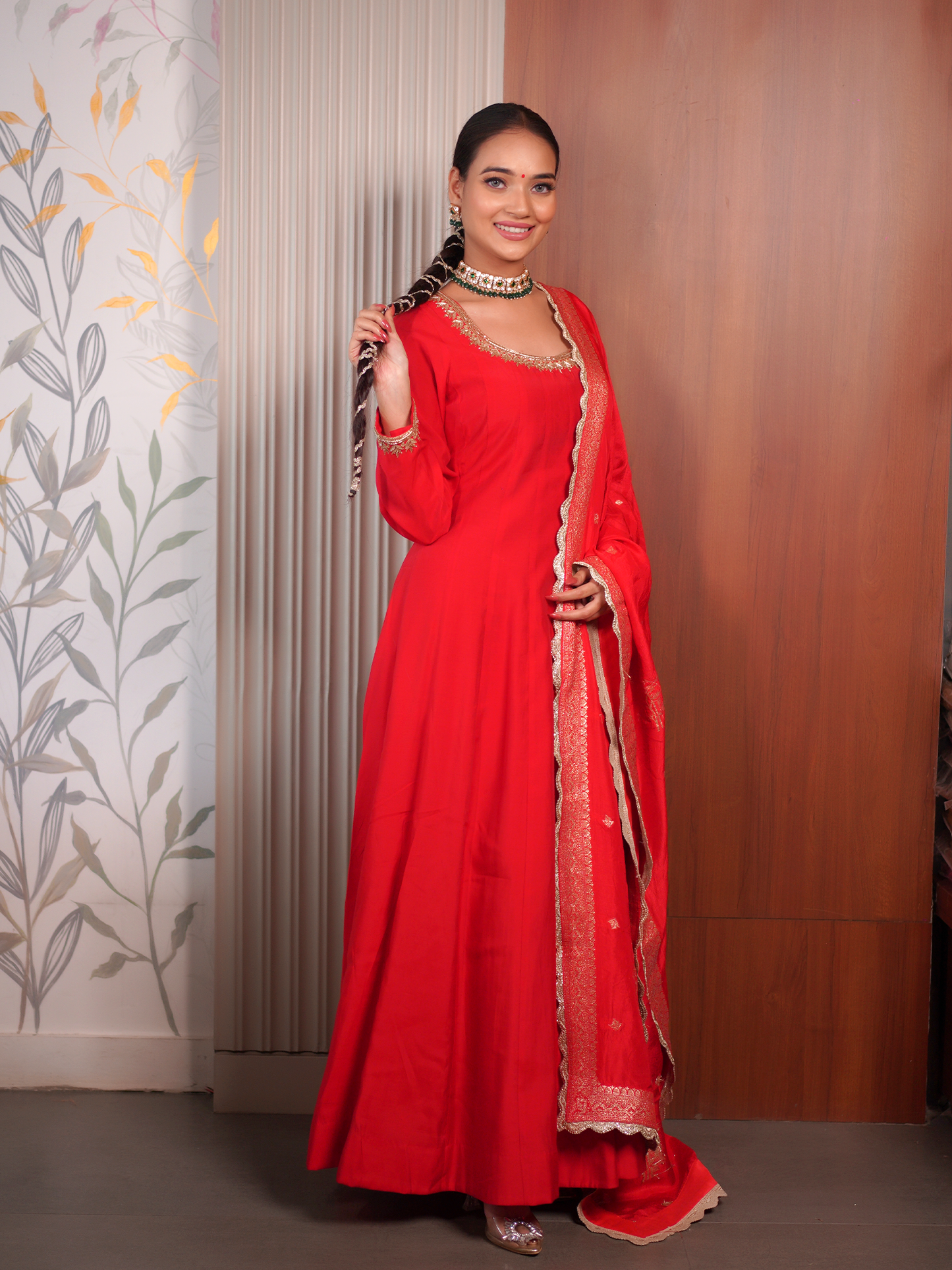 Gulmohar Glow Anarkali Set