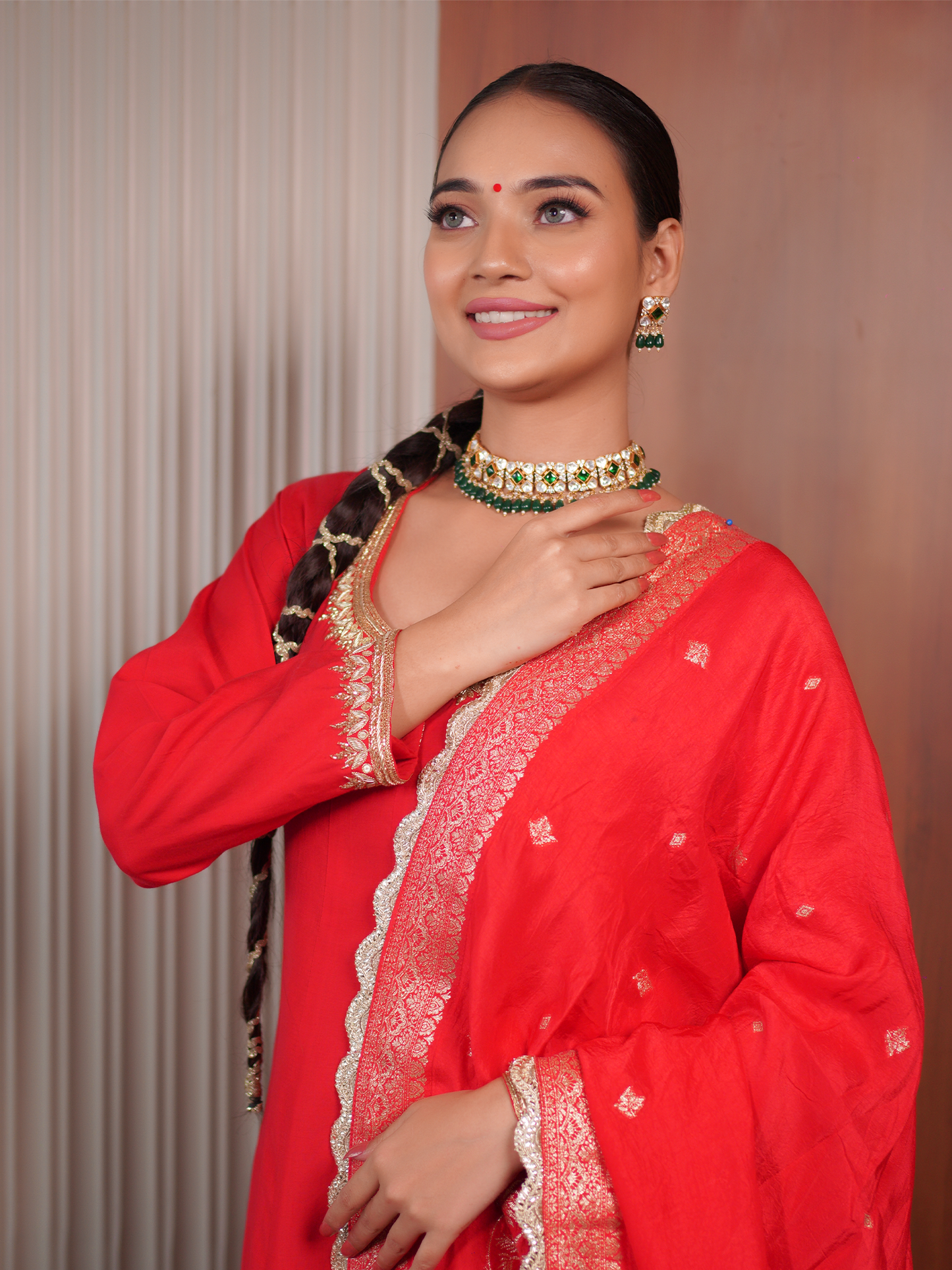 Gulmohar Glow Anarkali Set